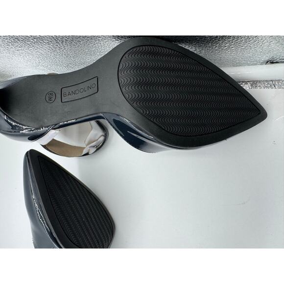 Bandolino Women's Ginata D'Orsay Pointed Toe Pumps NavyBLU Patent SIZE 8.5 M NEW - Picture 6 of 7